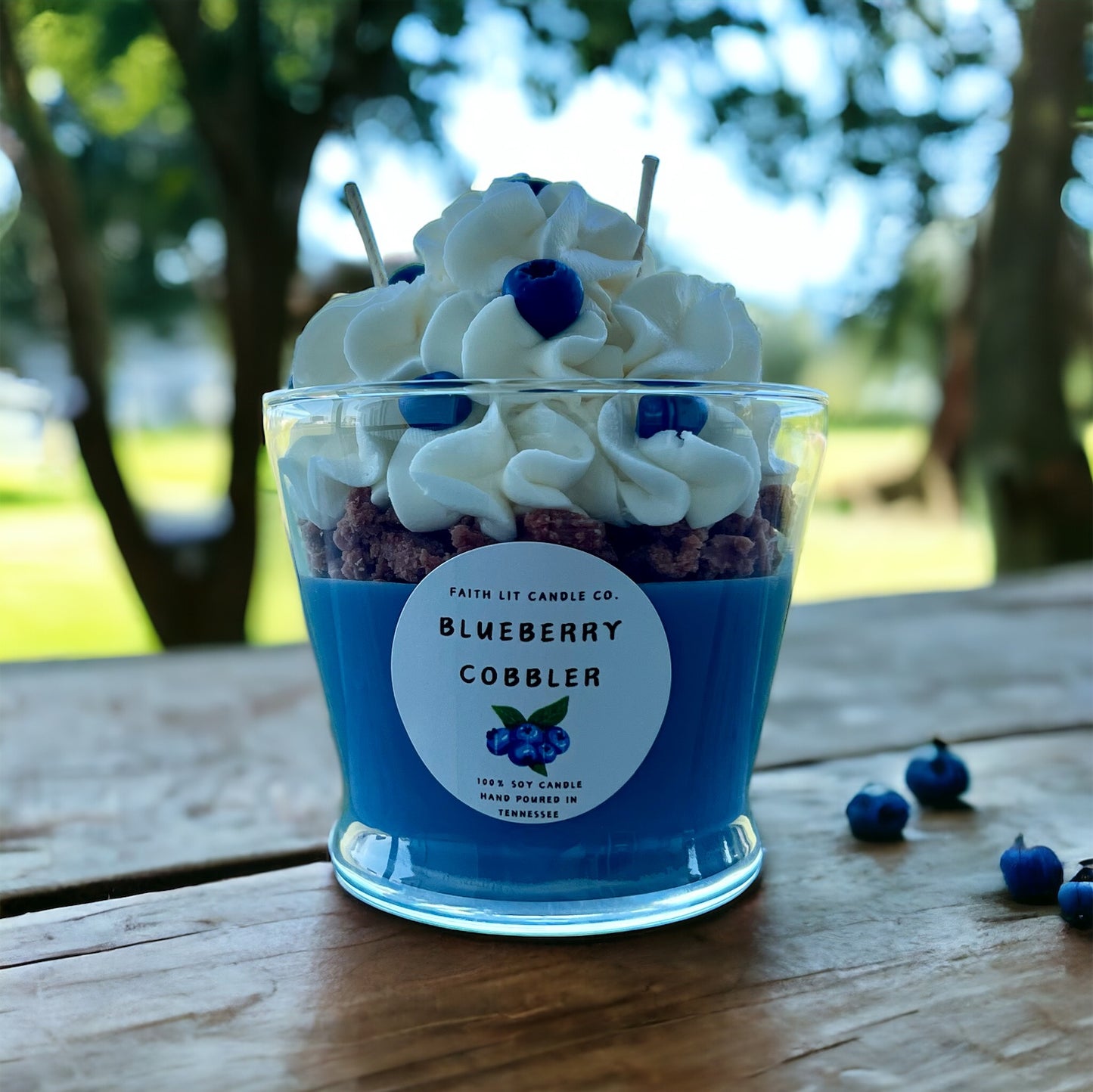 Blueberry Cobbler Desert Candle