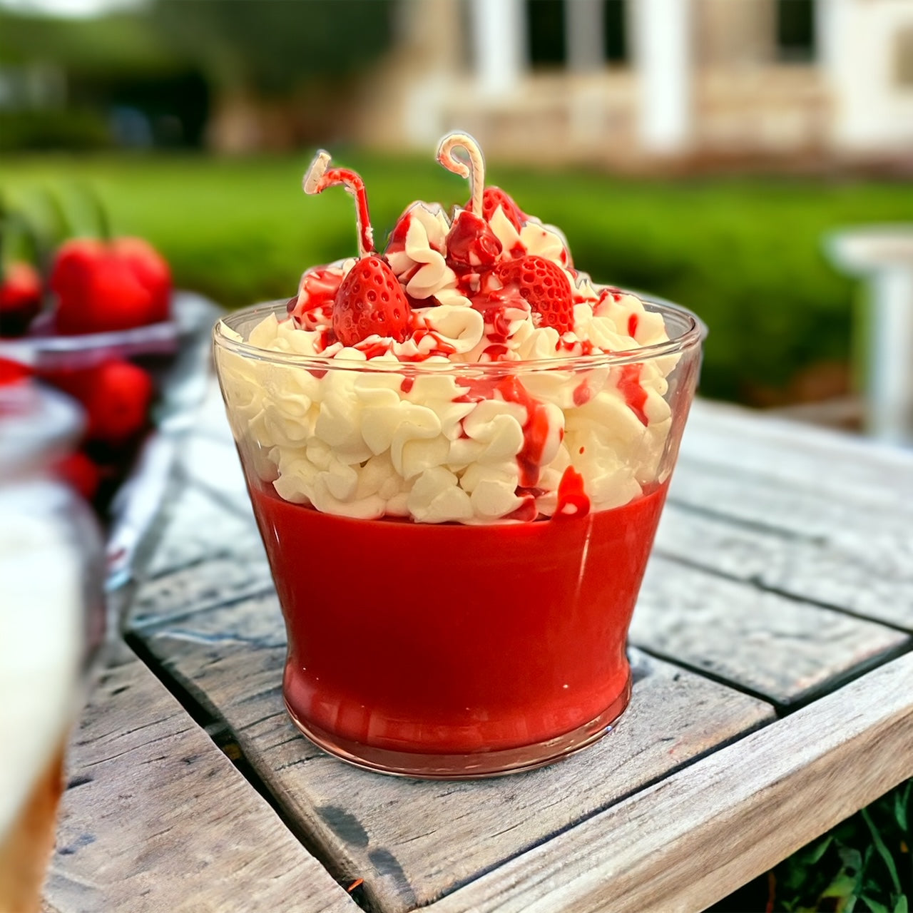 Strawberry Shortcake Desert Candle
